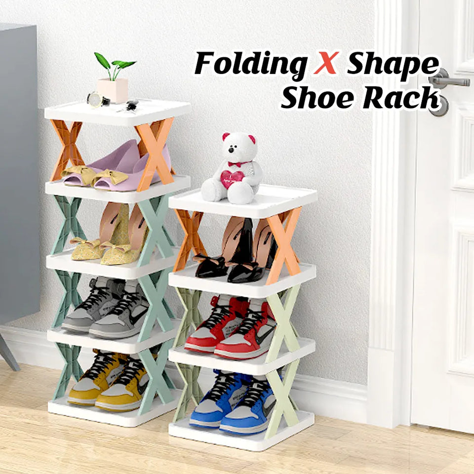 Folding X Shape Shoe Rack (Shoe organizer)